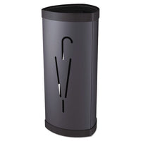 Triangular Umbrella Stand, 10.25w X 10.25d X 23.67h, Black Steel-plastic