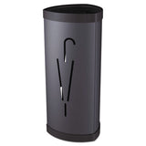 Triangular Umbrella Stand, 10.25w X 10.25d X 23.67h, Black Steel-plastic