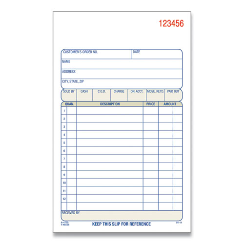 2-part Sales Book, Carbonless, 4.19 X 7.19, 50 Sets-pad, 10 Pads-box