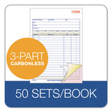 Tops Sales-order Book, 7 15-16 X 5 9-16, 3-part Carbonless, 50 Sets-book