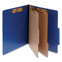 Colorlife Presstex Classification Folders, 2 Dividers, Letter Size, Dark Blue, 10-box
