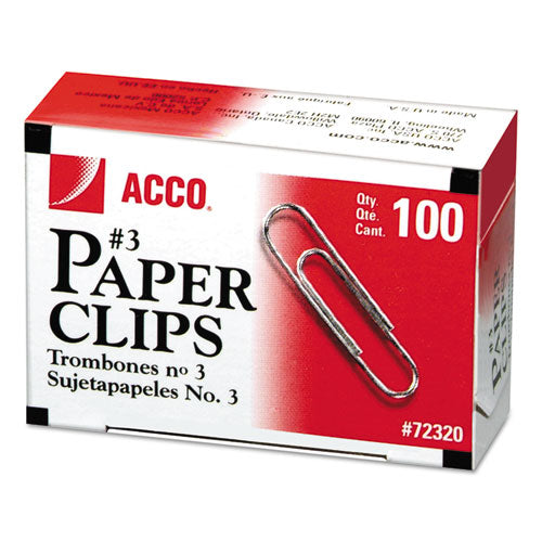 Paper Clips, Small (no. 3), Silver, 1,000-pack