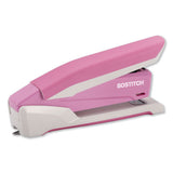 Incourage Spring-powered Desktop Stapler, 20-sheet Capacity, Pink-white