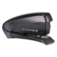 Inspire Spring-powered Half-strip Compact Stapler, 15-sheet Capacity, Black