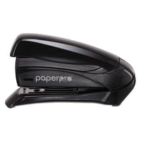 Inspire Spring-powered Half-strip Compact Stapler, 15-sheet Capacity, Black