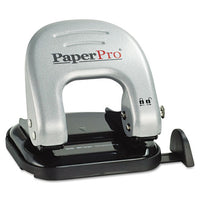 Ez Squeeze Two-hole Punch, 40-sheet Capacity, Black-silver