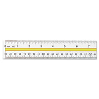 Acrylic Data Highlight Reading Ruler With Tinted Guide, 15" Clear