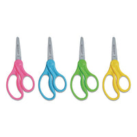 For Kids Scissors, Pointed Tip, 5" Long, 1.75" Cut Length, Randomly Assorted Straight Handles