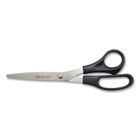 Value Line Stainless Steel Shears, 8" Long, 3.5" Cut Length, Black Straight Handle