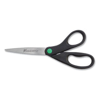 Kleenearth Scissors, 9" Long, 3.75" Cut Length, Black Straight Handle