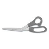 Value Line Stainless Steel Shears, 8" Long, 3.5" Cut Length, Black Offset Handles, 3-pack