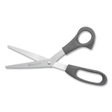 Value Line Stainless Steel Shears, 8" Long, 3.5" Cut Length, Black Offset Handles, 3-pack