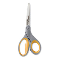 Titanium Bonded Scissors, 7" Long, 3" Cut Length, Gray-yellow Straight Handle