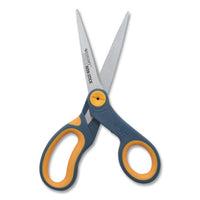 Non-stick Titanium Bonded Scissors, 8" Long, 3.25" Cut Length, Gray-yellow Straight Handle