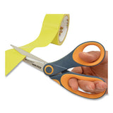 Non-stick Titanium Bonded Scissors, 8" Long, 3.25" Cut Length, Gray-yellow Bent Handle