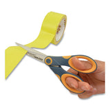 Non-stick Titanium Bonded Scissors, 7" Long, 3" Cut Length, Gray-yellow Straight Handle