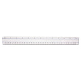 12" Magnifying Ruler, Plastic, Clear