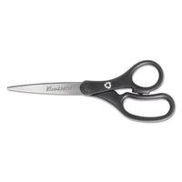 Kleenearth Basic Plastic Handle Scissors, 9" Long, 4.25" Cut Length, Black Straight Handle