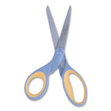 Titanium Bonded Scissors, 8" Long, 3.5" Cut Length, Gray-yellow Straight Handle