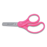 For Kids Scissors, Blunt Tip, 5" Long, 1.75" Cut Length, Assorted Bent Handles, 6-pack