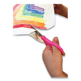 For Kids Scissors, Blunt Tip, 5" Long, 1.75" Cut Length, Assorted Bent Handles, 6-pack