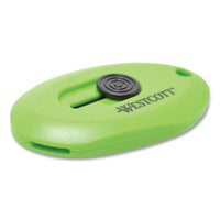 Compact Safety Ceramic Blade Box Cutter, 2.5", Retractable Blade, Green