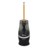 Halo Colored Pencil Non-stick Electric Sharpener, Ac-powered, 3.5" Dia. X 6.75", Black-silver