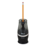 Halo Colored Pencil Non-stick Electric Sharpener, Ac-powered, 3.5" Dia. X 6.75", Black-silver