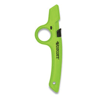Full Size Retractable Box Cutter, Plastic Handle, Green, 6-box