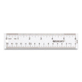 Clear Flexible Acrylic Ruler, Standard-metric, 6" (15 Cm) Long, Clear Acrylic, 12-box