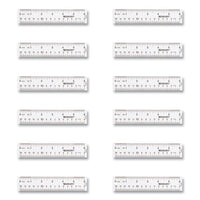 Clear Flexible Acrylic Ruler, Standard-metric, 6" (15 Cm) Long, Clear Acrylic, 12-box