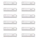Clear Flexible Acrylic Ruler, Standard-metric, 6" (15 Cm) Long, Clear Acrylic, 12-box