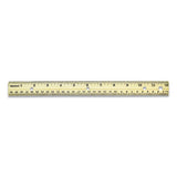 Three-hole Punched Wood Ruler, Standard-metric, 12" (30 Cm) Long, Natural Wood, 36-box