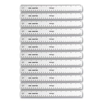 Non-shatter Flexible Ruler, Standard-metric, 12" (30 Cm) Long, Clear Plastic, 12-box