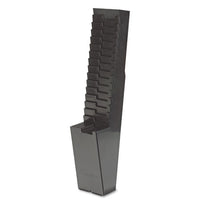 25-pocket Expanding Time Card Rack, Plastic, Black