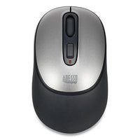 Imouse A10 Antimicrobial Wireless Mouse, 2.4 Ghz Frequency-30 Ft Wireless Range, Left-right Hand Use, Black-silver