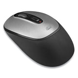 Imouse A10 Antimicrobial Wireless Mouse, 2.4 Ghz Frequency-30 Ft Wireless Range, Left-right Hand Use, Black-silver