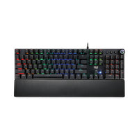 Rgb Programmable Mechanical Gaming Keyboard With Detachable Magnetic Palmrest, 108 Keys, Black