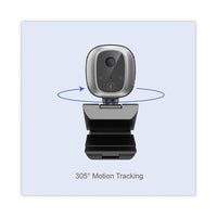 Cybertrack M1 Hd Fixed Focus Usb Webcam With Ai Motion-facial Tracking, 1920 Pixels X 1080 Pixels, 2.1 Mpixels, Black-silver