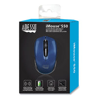 Imouse S50 Wireless Mini Mouse, 2.4 Ghz Frequency-33 Ft Wireless Range, Left-right Hand Use, Blue