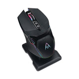 Imouse X50 Series Gaming Mouse With Charging Cradle, 2.4 Ghz Frequency-33 Ft Wireless Range, Left-right Hand Use, Black