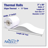 Thermal Cash Register-pos Roll, 3" X 80 Ft, White, 36-carton