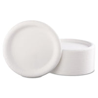 Premium Coated Paper Plates, 9" Dia, White, 125-pack, 4 Packs-carton