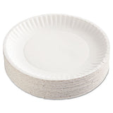 Gold Label Coated Paper Plates, 9" Dia, White, 100-pack, 10 Packs-carton