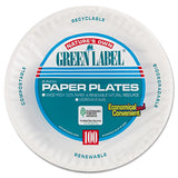 Paper Plates, 9" Diameter, White, 100-pack, 12 Packs-carton