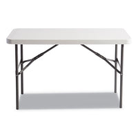 Banquet Folding Table, Rectangular, Radius Edge, 48 X 24 X 29, Platinum-charcoal