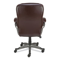 Alera Birns Series High-back Task Chair, Supports Up To 250 Lb, 18.11" To 22.05" Seat Height, Brown Seat-back, Chrome Base
