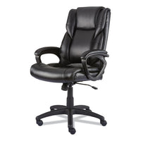 Alera Brosna Series Mid-back Task Chair, Supports Up To 250 Lb, 18.15" To 21.77 Seat Height, Black Seat-back, Black Base