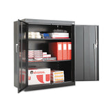Assembled 42" High Storage Cabinet, W-adjustable Shelves, 36w X 18d, Black