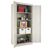 Assembled 42" High Storage Cabinet, W-adjustable Shelves, 36w X 18d, Light Gray